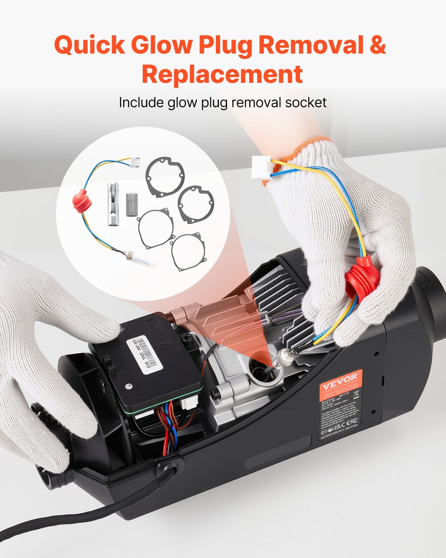 8V Glow Plug Repair Kit, Glow Plug Heater Repair Parking Heater Maintenance Kit with Atomization Mesh, Compatible with 2KW 5KW 8KW Diesel Air Heaters Models, Diesel Heaters Parts for Car Truck - Image 6