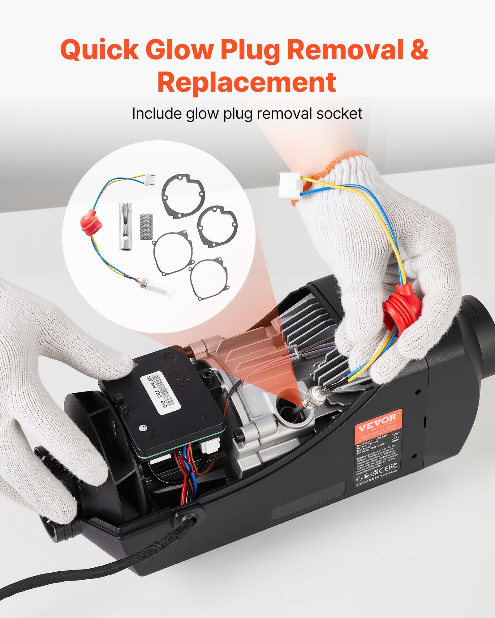 8V Glow Plug Repair Kit, Glow Plug Heater Repair Parking Heater Maintenance Kit with Atomization Mesh, Compatible with 2KW 5KW 8KW Diesel Air Heaters Models, Diesel Heaters Parts for Car Truck - Image 6