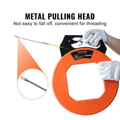 Fish Tape, 100 ft, 3/16-inch, Fiberglass Wire Puller with Optimized Housing and Handle, Easy-to-Use Cable Puller Tool, Flexible Wire Fishing Tools for Wall and Electrical Conduit, Non-Conductive - Image 6