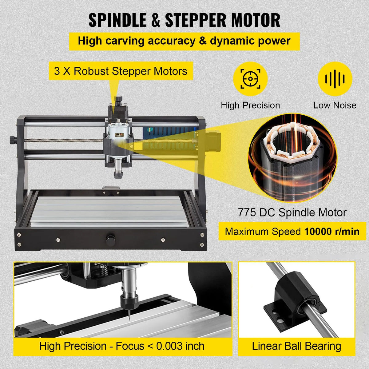 CNC 3018 Pro CNC 3018 300×180×45 mm CNC Machine GRBL Control Mini Engraver with Offline Controller 3 Axis Engraving Machine for Carving Milling Plastic, Acrylic, PVC and Wood - Image 4