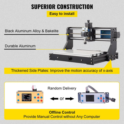 CNC 3018 Pro CNC 3018 300×180×45 mm CNC Machine GRBL Control Mini Engraver with Offline Controller 3 Axis Engraving Machine for Carving Milling Plastic, Acrylic, PVC and Wood - Image 6