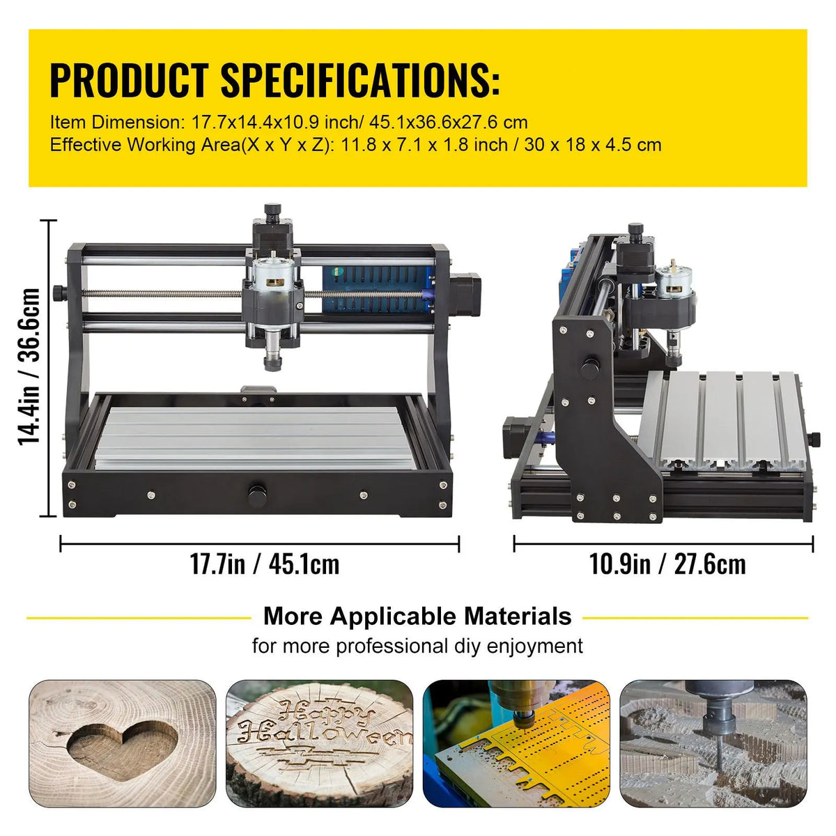 CNC 3018 Pro CNC 3018 300×180×45 mm CNC Machine GRBL Control Mini Engraver with Offline Controller 3 Axis Engraving Machine for Carving Milling Plastic, Acrylic, PVC and Wood - Image 7