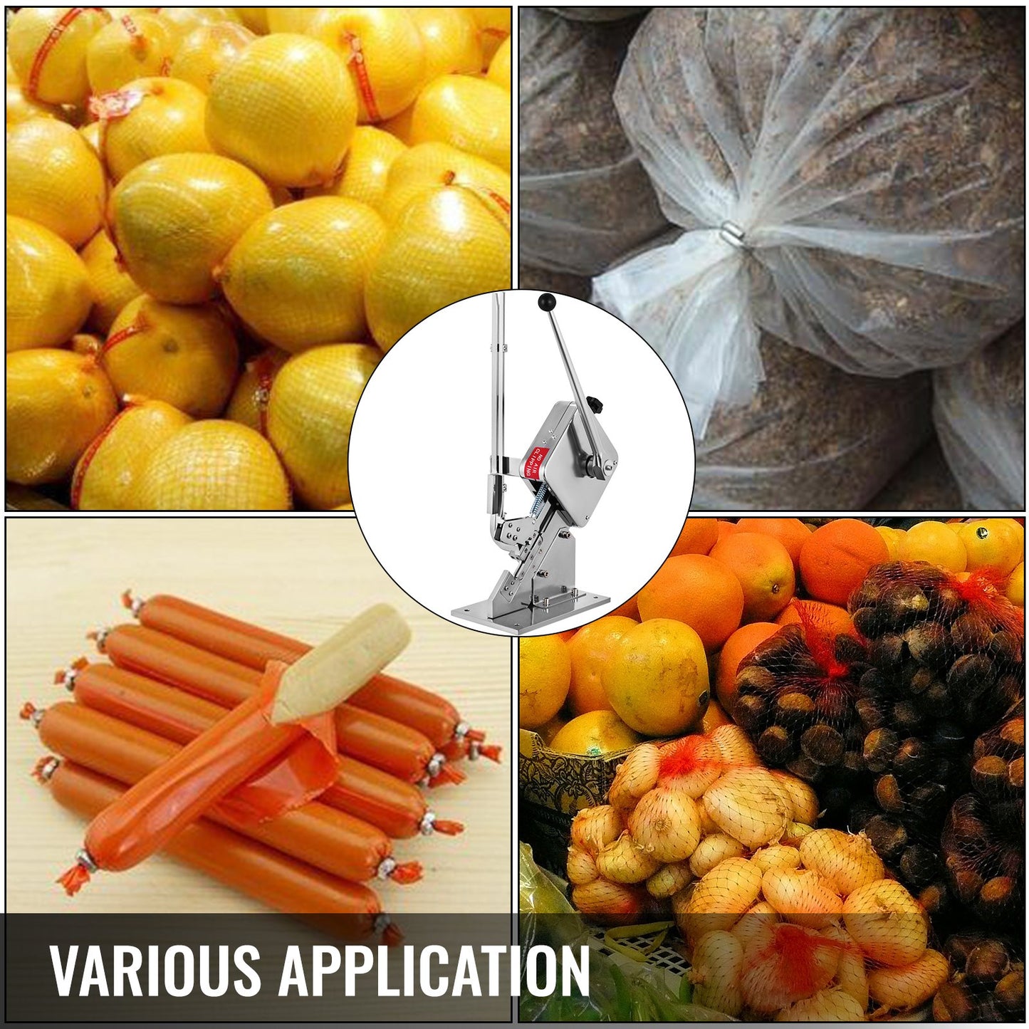 Manual U-shape Sausage Clipper Clipping Machine Food Clipping Maker for Sausage Packing Sealing with 2 Boxes of Buckles 8000pcs - Image 7