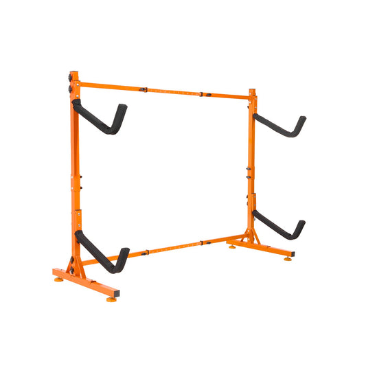 Freestanding Kayak Storage Rack, Kayak Stand for 2 Kayak Canoe Paddleboard, Heavy-duty Steel Kayak Hanger Holder with Padded Arms and Adjustable Width, 79.5kg Max Load, for Indoor Outdoor Garage