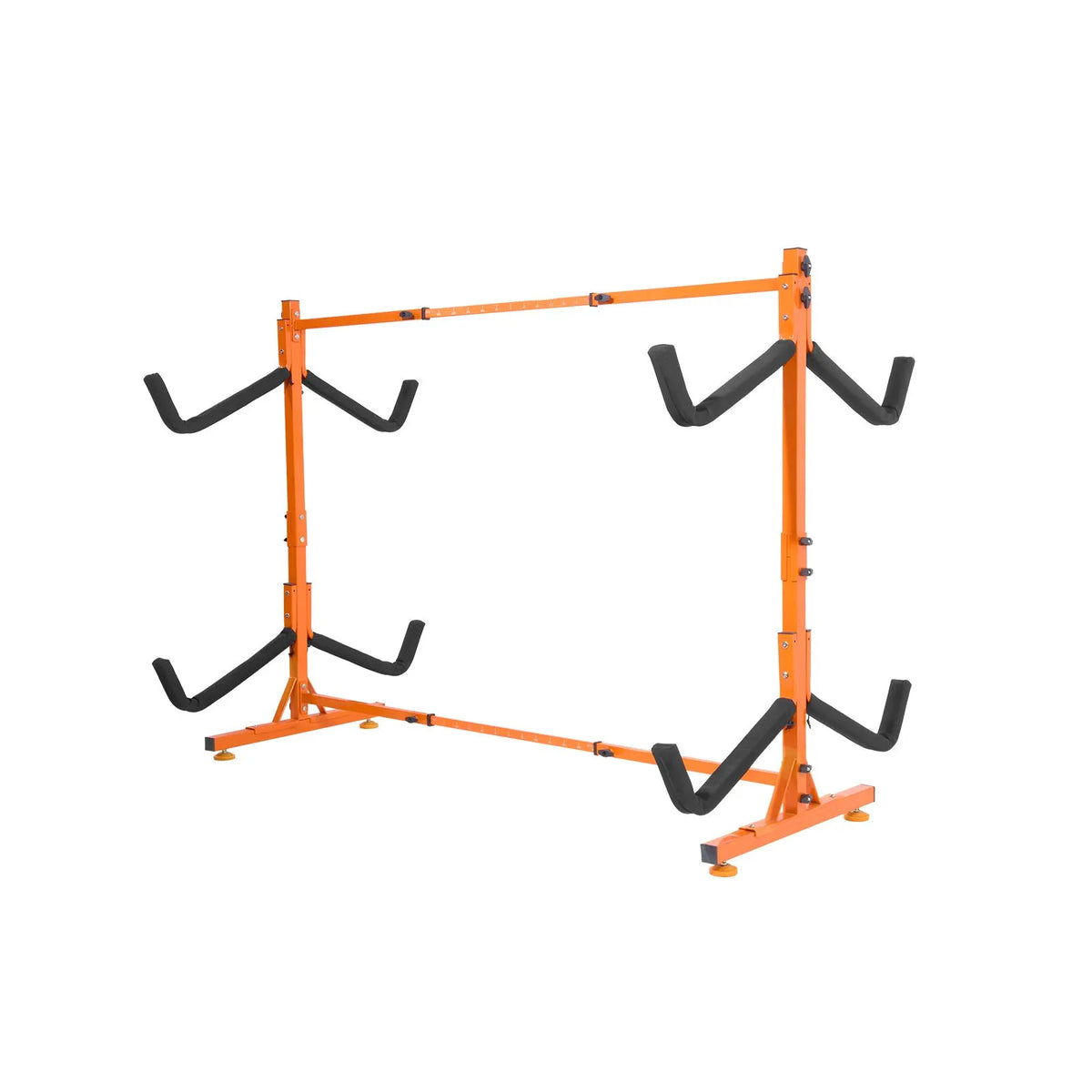 Freestanding Kayak Storage Rack, Kayak Stand for 4 Kayak Canoe Paddleboard, Heavy-duty Steel Kayak Hanger Holder with Padded Arms and Adjustable Width, 100 kg Max Load, for Indoor Outdoor Garage