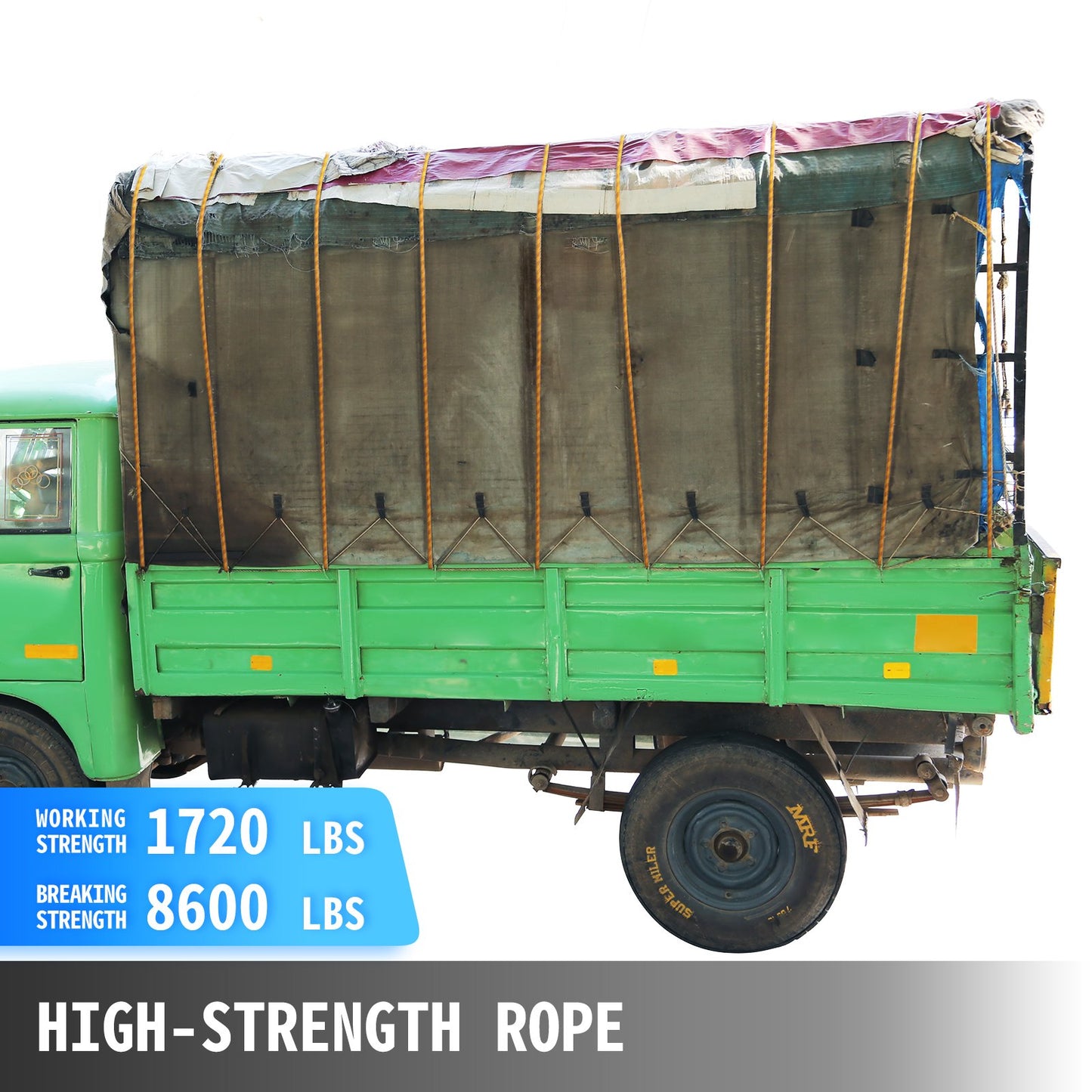 1.43cm Double Braid Polyester Rope 6096cm Nylon Pulling Rope 498.95kg High Force Polyester Load Sailing Rope(1.43cm-6096cm) - Image 3