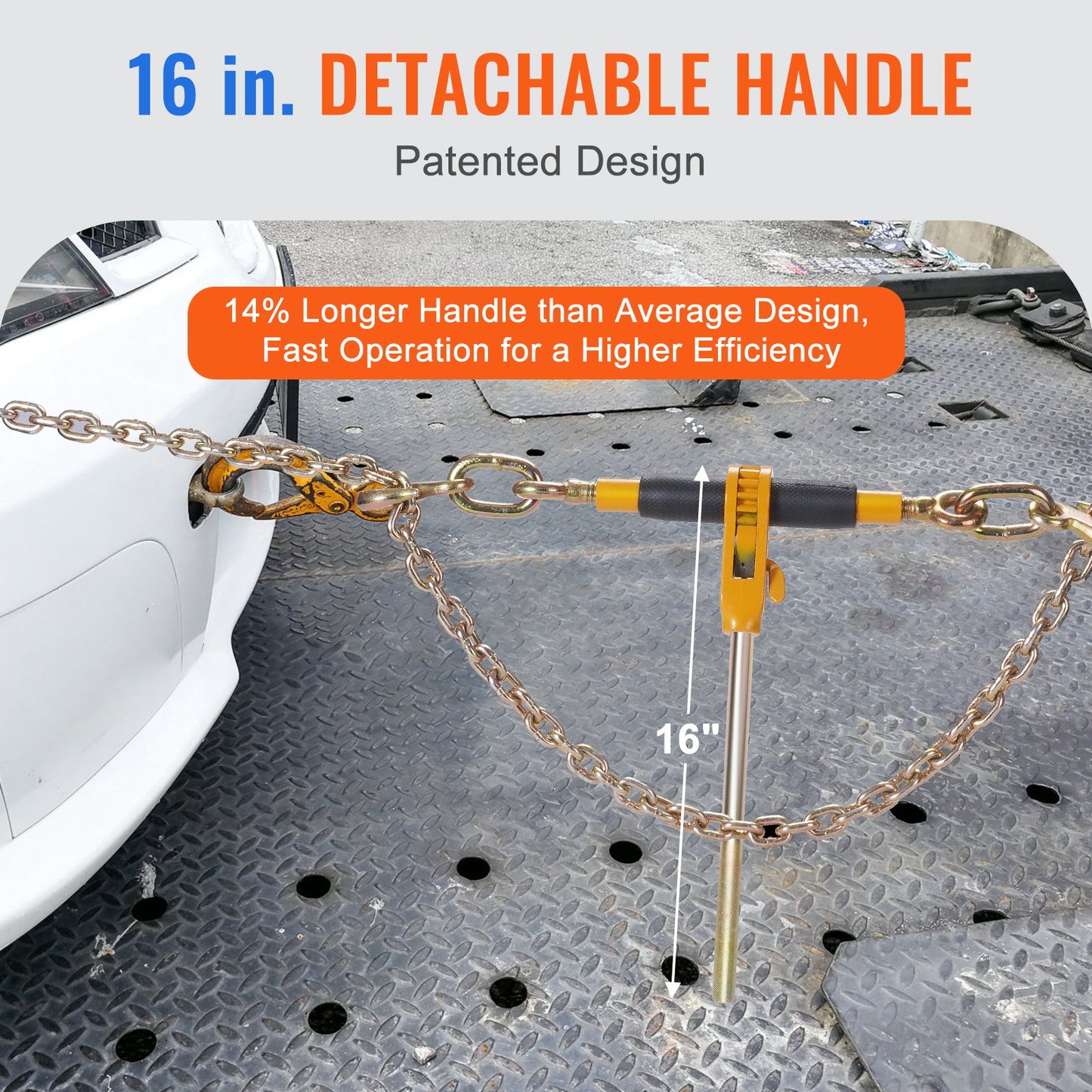 Ratchet Chain Binder 3/8"-1/2" Load Binders 12000 lbs w/ G80 Chains 4 Pcs - Image 4