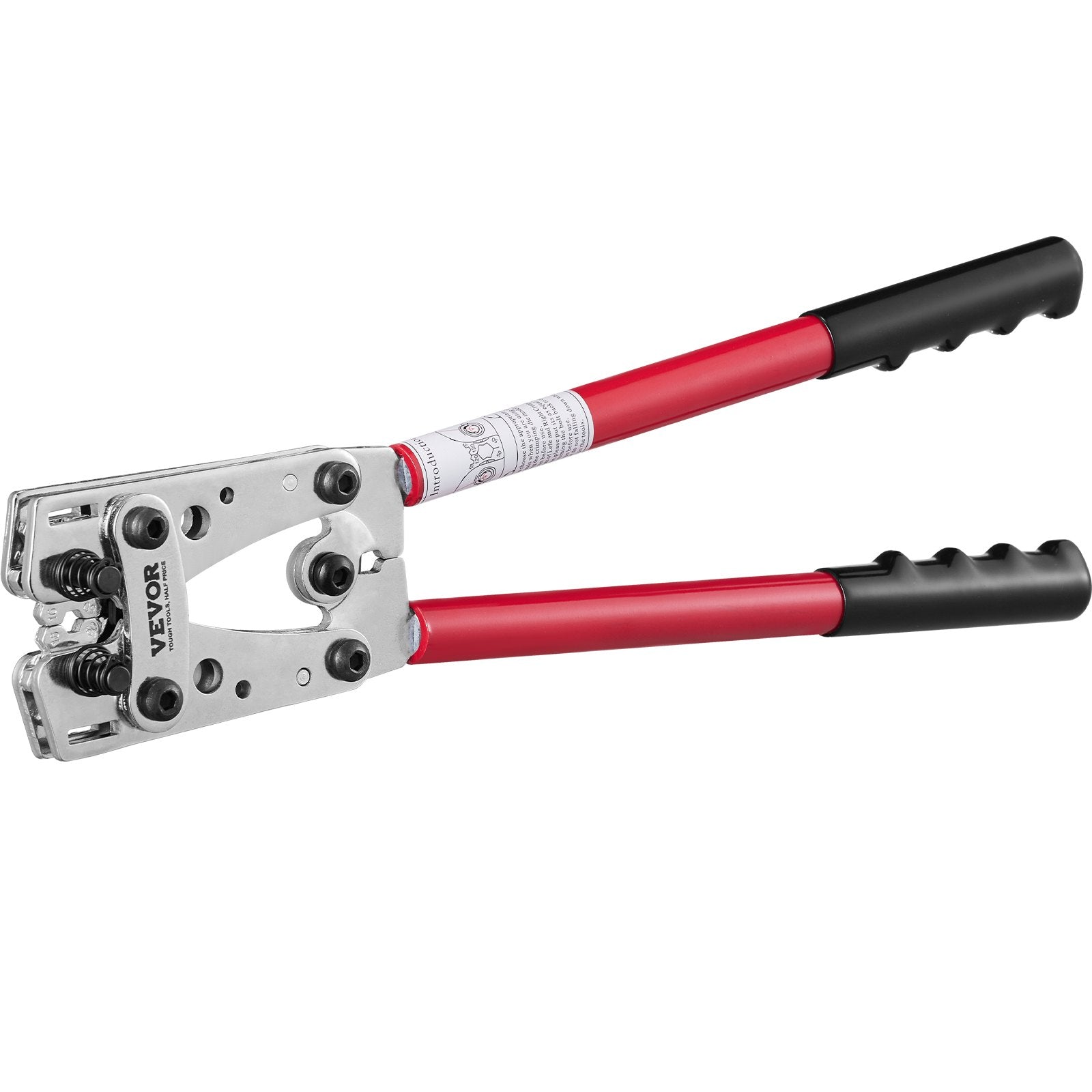 Battery Cable Lug Crimping Tool, 10-1/0AWG with Cable Cutter and 95PCS Copper Ring Terminals, 6 Wire Sizes Crimping Die and 100pcs Heat Shrink Tubes, for Heavy Duty Wire Lugs - Image 9