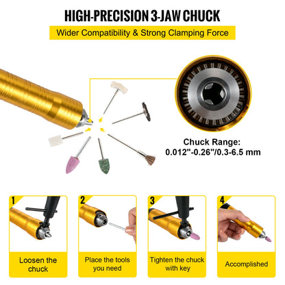 Flex Shaft Grinder Rotary Tool 780W 6.5mm Chuck w/ Foot Pedal 45 Accessory - Image 4