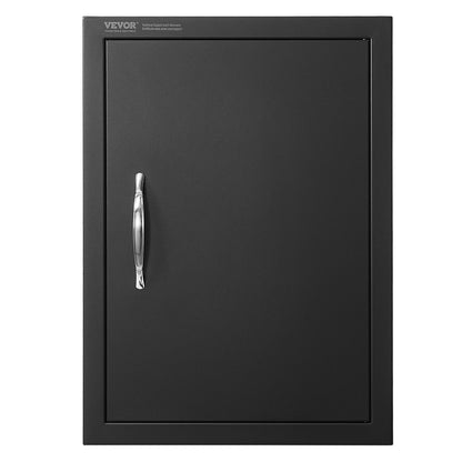 BBQ Access Door, 415x570 mm Single Outdoor Kitchen Door, Cold Plate Flush Mount Door, Wall Vertical Door with Handle, for BBQ Island, Grilling Station, Outside Cabinet