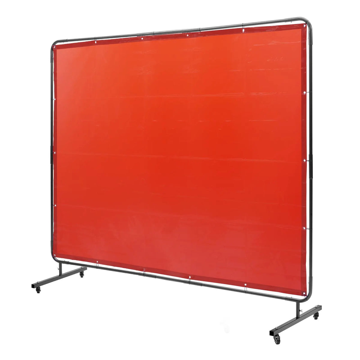 Welding Screen with Frame, 6' x 8' Welding Curtain Screen, Flame-Resistant Vinyl Welding Protection Screen on 4 Swivel Wheels (2 Lockable), Moveable & Professional for Workshop/Industrial, Red - Image 9