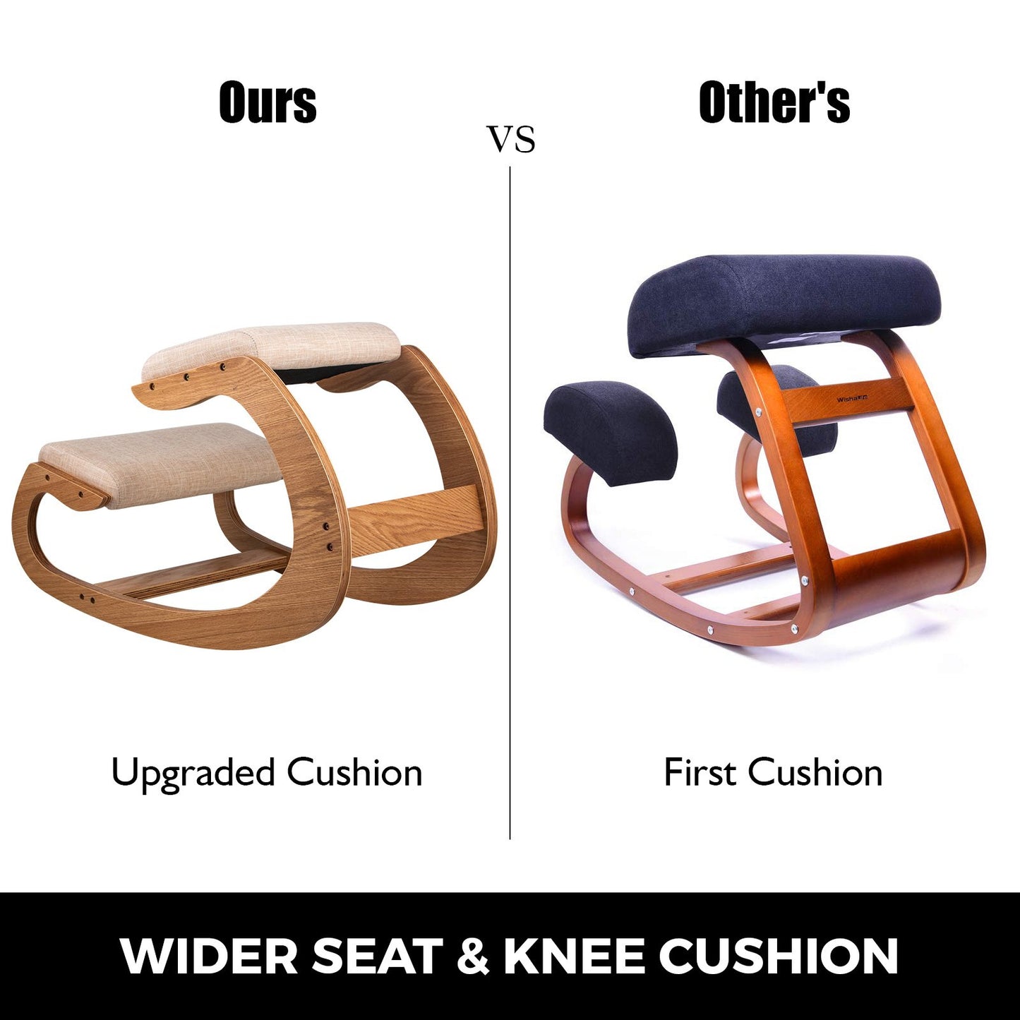 Ergonomic Kneeling Chair Heavy Duty Better Posture Kneeling Stool Office Chair Home for Body Shaping Relieveing Stress Meditation Desk Computer Kneeling Stool Chair - Image 4