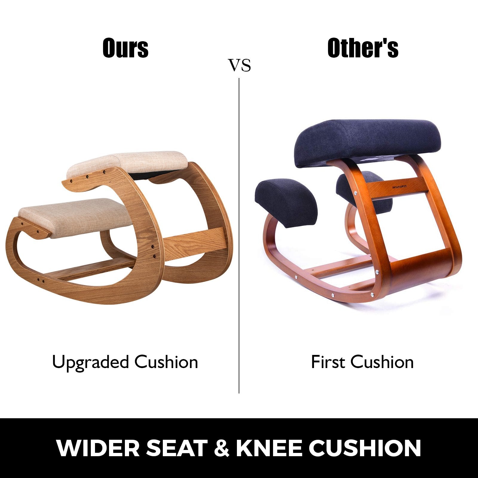 Ergonomic Kneeling Chair Heavy Duty Better Posture Kneeling Stool Office Chair Home for Body Shaping Relieveing Stress Meditation Desk Computer Kneeling Stool Chair - Image 4