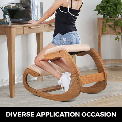 Ergonomic Kneeling Chair Heavy Duty Better Posture Kneeling Stool Office Chair Home for Body Shaping Relieveing Stress Meditation Desk Computer Kneeling Stool Chair - Image 7