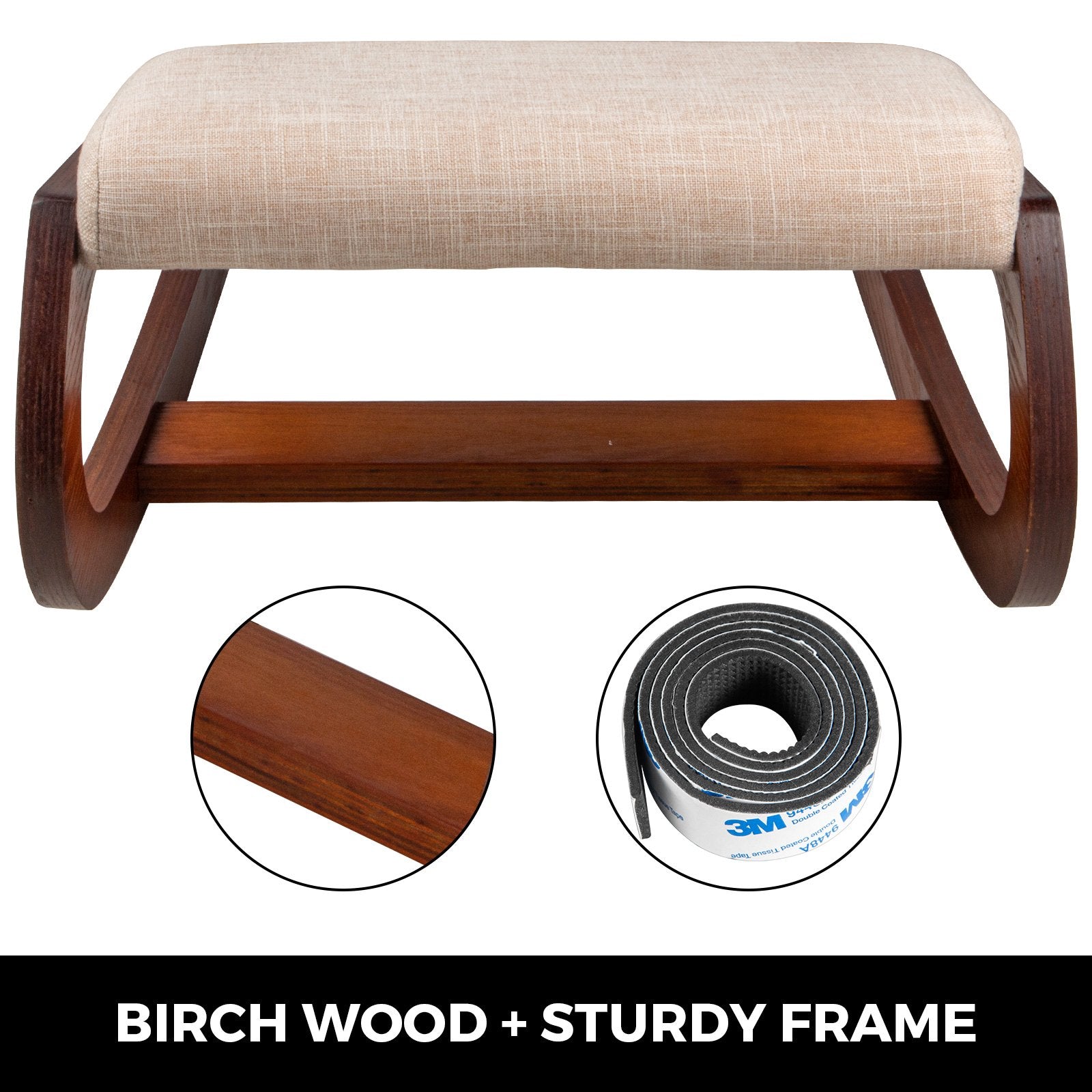 Ergonomic Kneeling Chair Wooden Neck Pain Relief Relieve Fatigue Wood Stool - Image 3
