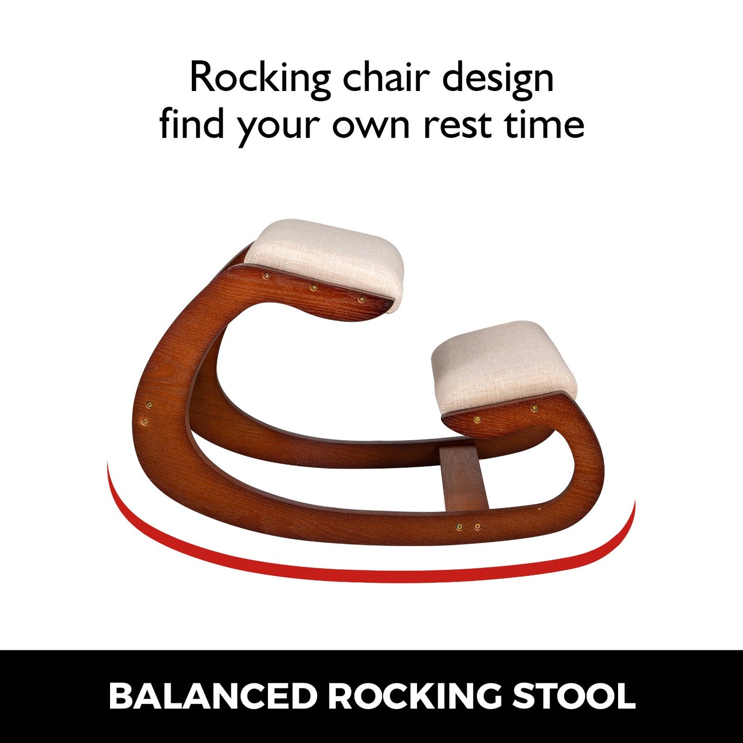 Ergonomic Kneeling Chair Wooden Neck Pain Relief Relieve Fatigue Wood Stool - Image 6