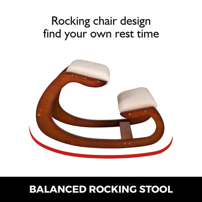 Ergonomic Kneeling Chair Wooden Neck Pain Relief Relieve Fatigue Wood Stool - Image 6