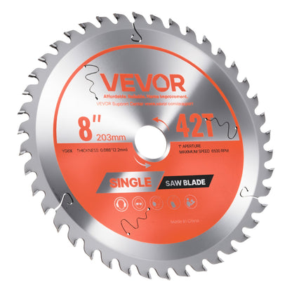 Circular Saw Blade, 203 mm Diameter, 42 Sharp Alloy Teeth, 25.4mm Arbor, Fine Finish, Wood Cutting Blade for Circular Saw, with Noise-Reducing Heat Vents, for Cutting Plywood, OSB, and Hardwood - Image 9