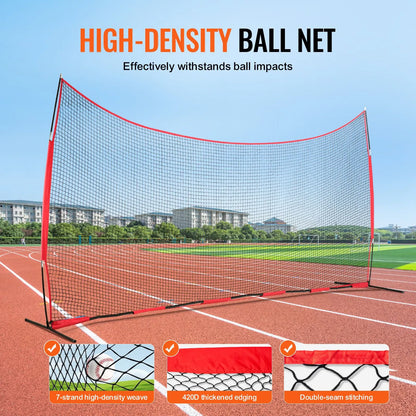 Barricade Backstop Net, 20x10 ft Ball Sports Barrier Netting, Portable Practice Equipment with Carry Bag, Protection Screen for Baseball Softball Lacrosse Soccer Hockey Training, for Backyard - Image 3