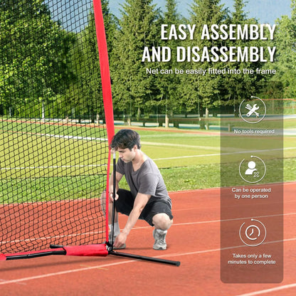 Barricade Backstop Net, 20x10 ft Ball Sports Barrier Netting, Portable Practice Equipment with Carry Bag, Protection Screen for Baseball Softball Lacrosse Soccer Hockey Training, for Backyard - Image 6