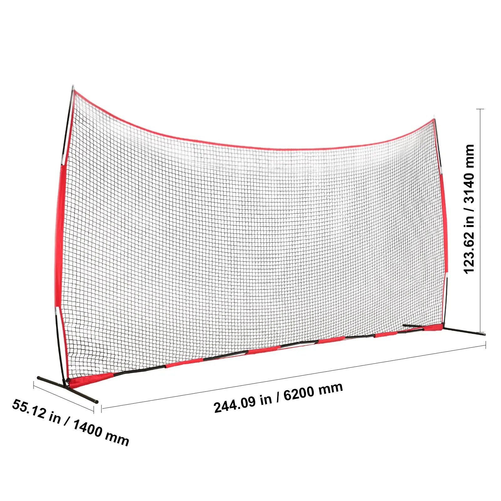 Barricade Backstop Net, 20x10 ft Ball Sports Barrier Netting, Portable Practice Equipment with Carry Bag, Protection Screen for Baseball Softball Lacrosse Soccer Hockey Training, for Backyard - Image 8