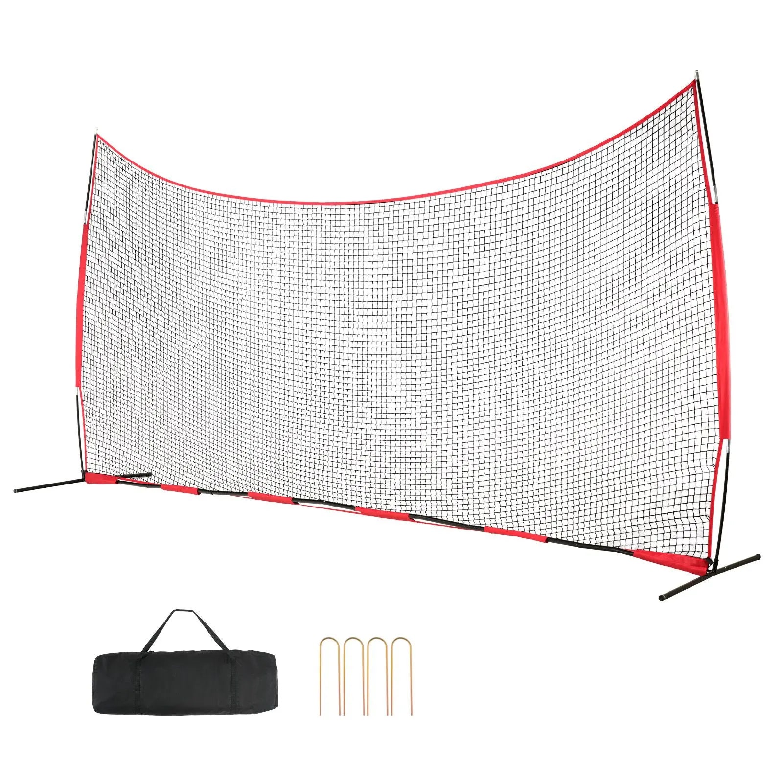 Barricade Backstop Net, 20x10 ft Ball Sports Barrier Netting, Portable Practice Equipment with Carry Bag, Protection Screen for Baseball Softball Lacrosse Soccer Hockey Training, for Backyard - Image 9