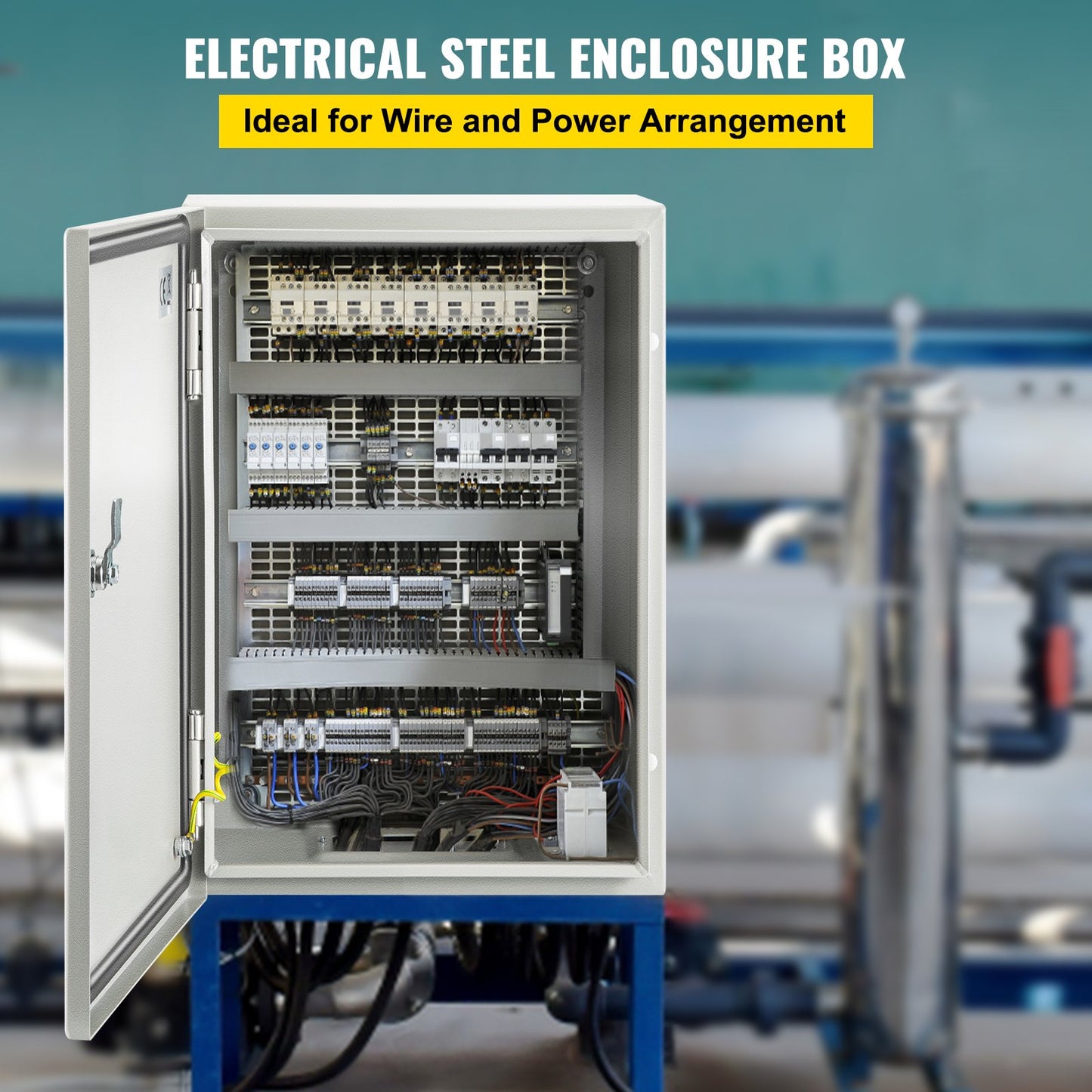 NEMA Steel Enclosure ,12 x 8 x 6\'\' NEMA 4X Steel Electrical Box, IP66 Waterproof & Dustproof, Outdoor/Indoor Electrical Junction Box, with Mounting Plate - Image 2