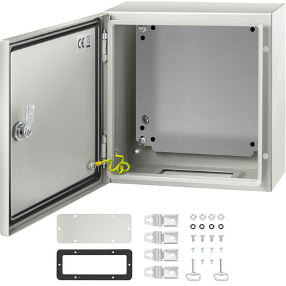 NEMA Steel Enclosure, 12 x 12 x 6''steel electrical box
electrical enclosur NEMA 4X Steel Electrical Box, IP66 Waterproof & Dustproof, Outdoor/Indoor Electrical Junction Box, with Mounting Plat
