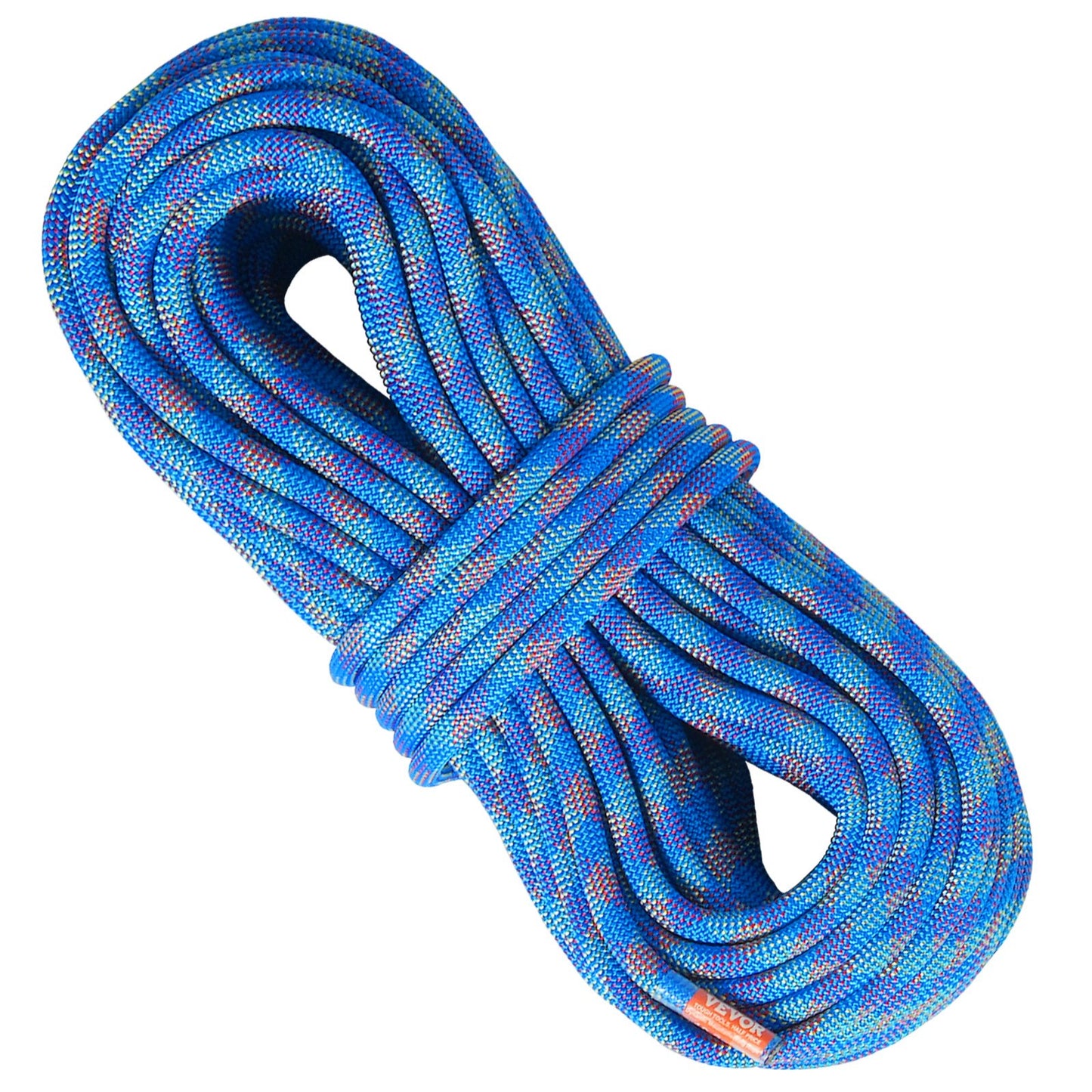 10.2mm Dynamic Climbing Rope, 40M(131ft) Outdoor Rock Climbing Rope 25KN Breaking Tension, Stretchable Fiber Rope with Steel Snap Hooks for Escape, Rappelling, Fire Rescue, Blue - Image 9