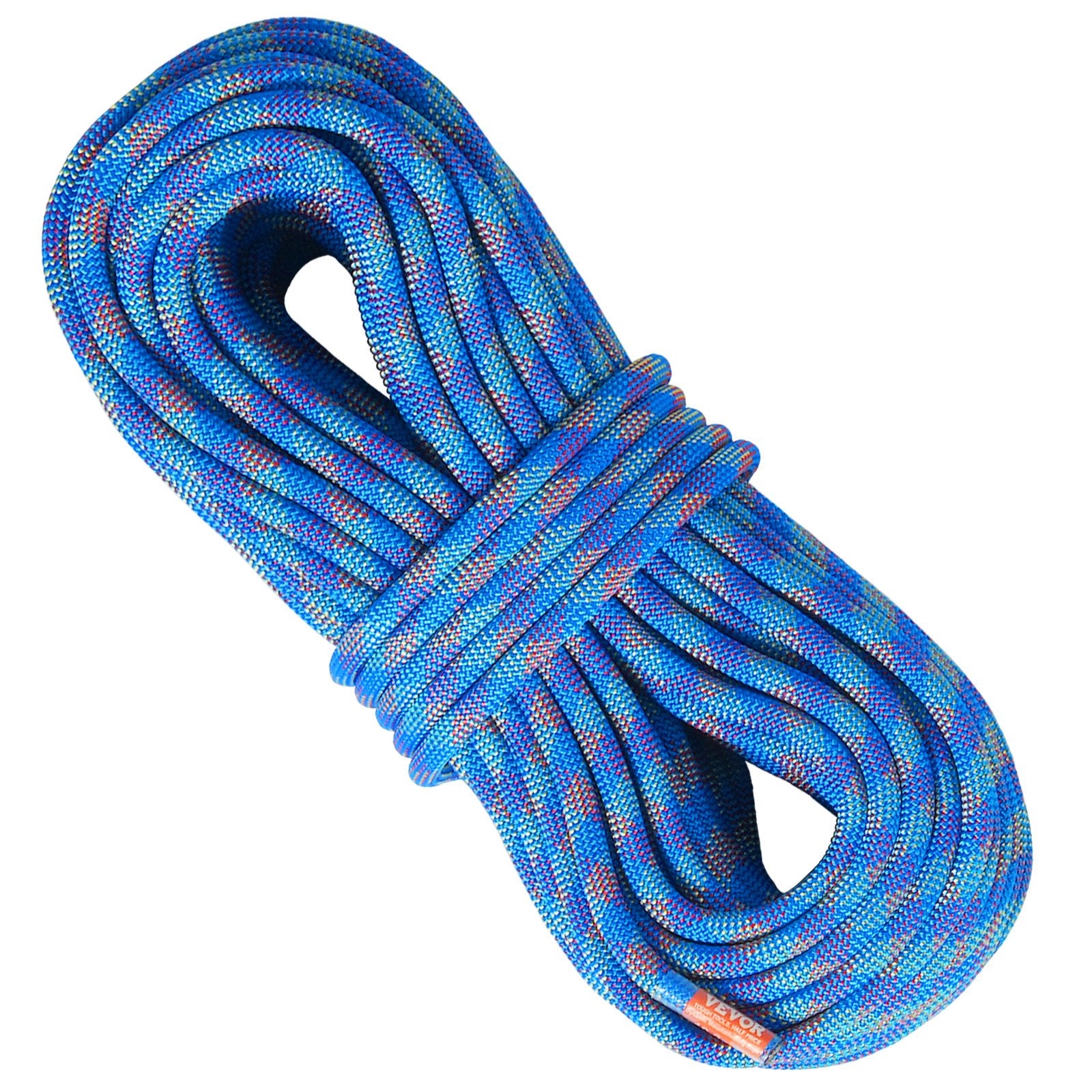 10.2mm Dynamic Climbing Rope, 40M(131ft) Outdoor Rock Climbing Rope 25KN Breaking Tension, Stretchable Fiber Rope with Steel Snap Hooks for Escape, Rappelling, Fire Rescue, Blue - Image 9