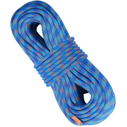 10.2mm Dynamic Climbing Rope, 50M(164ft) Outdoor Rock Climbing Rope 25KN Breaking Tension, Stretchable Fiber Rope with Steel Snap Hooks for Escape, Rappelling, Fire Rescue, Blue - Image 9