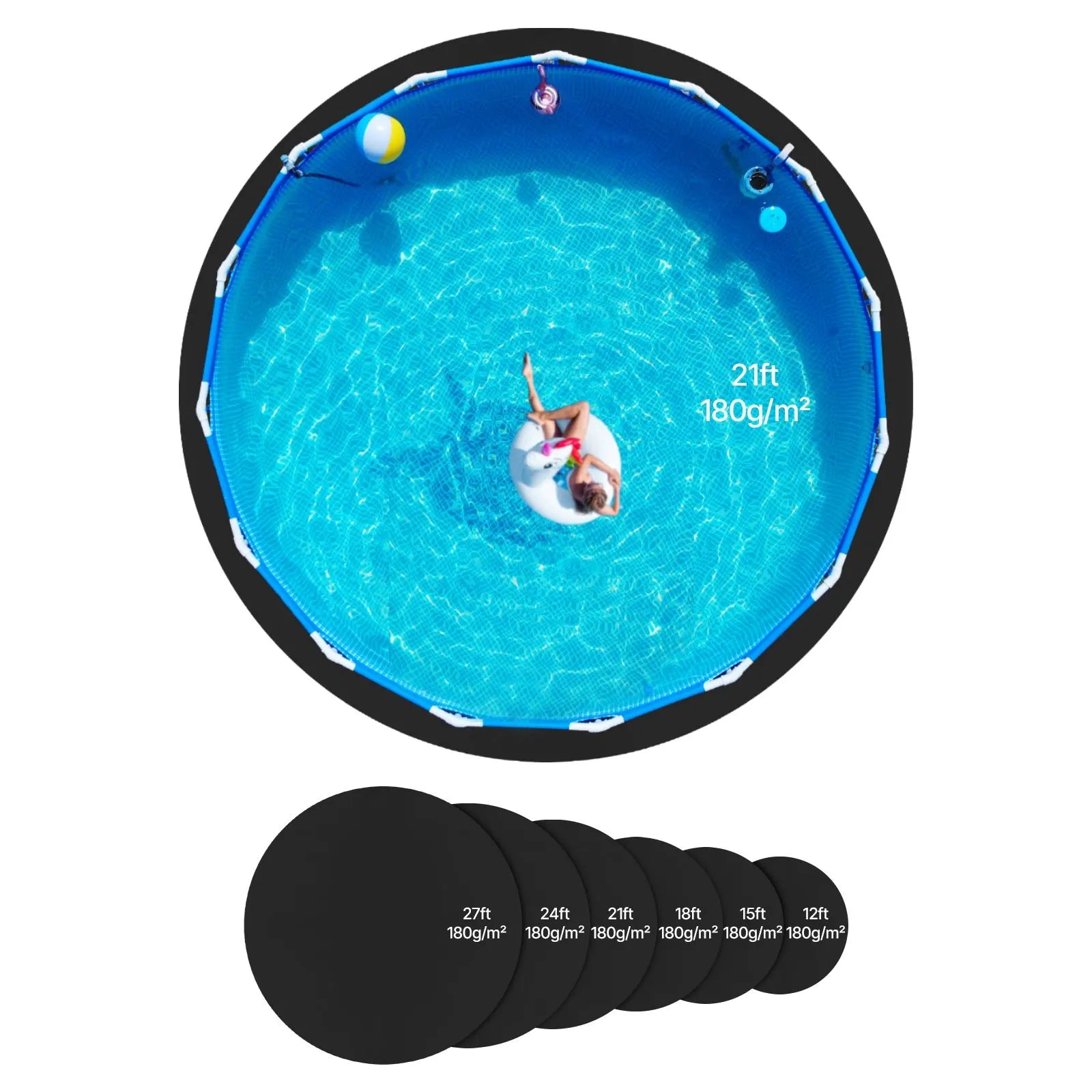 21ft Round Pool Liner Pad, Pool Liner Pad for Above Ground Swimming Pools, Extra-Thick Pool Mat, Prevents Punctures, Recycled Geotextile Material Underlayment Pad, Extend Liner Life - Image 8