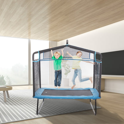 6FT Trampoline for Kids, 72" Indoor/Outdoor Toddlers Trampoline, Mini Baby Trampoline with Safety Enclosure Net, Gymnastics Bar, Hammock, Recreational Trampoline Birthday Gift for 3+ Years Kids - Image 8