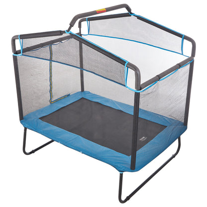 6FT Trampoline for Kids, 72" Indoor/Outdoor Toddlers Trampoline, Mini Baby Trampoline with Safety Enclosure Net, Gymnastics Bar, Hammock, Recreational Trampoline Birthday Gift for 3+ Years Kids - Image 9