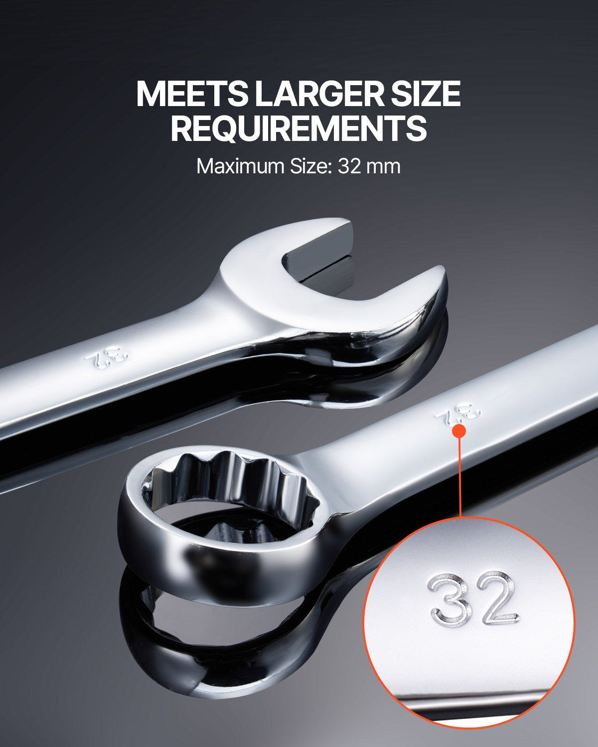 Combination Wrench Set 25-Piece Metric 6 mm to 32 mm with Roll-up Pouch - Image 5