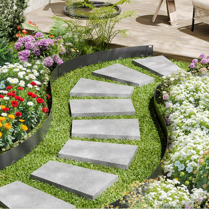 Steel Landscape Edging, 5 Packs 990 x 207 mm Rust-Resistant Metal Landscape Edging, Bendable Garden Edging Border, Heavy Duty Lawn Edging, Easy-to-Install, Flower Bed Yard Pathway Divider Black - Image 8