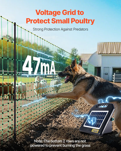 Electric Fence Netting, 0.88 x 49.98 m, PE Net Fencing with Posts & Double-Spiked Stakes, Utility Portable Mesh for Goats, Sheep, Lambs, Deer, Hogs, Dogs, Used in Backyards, Farms, and Ranches - Image 5