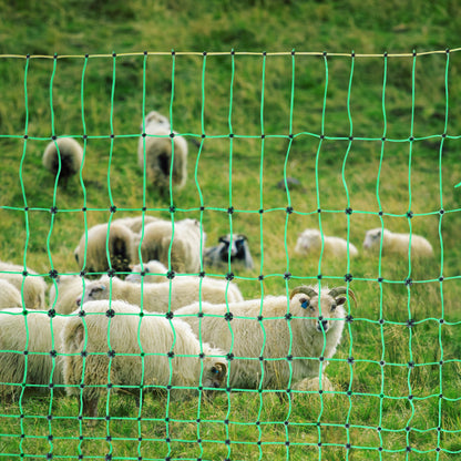 Electric Fence Netting, 1.06 x 49.98 m, PE Net Fencing with Posts & Double-Spiked Stakes, Utility Portable Mesh for Goats, Sheep, Lambs, Deer, Hogs, Dogs, Used in Backyards, Farms, and Ranches - Image 8