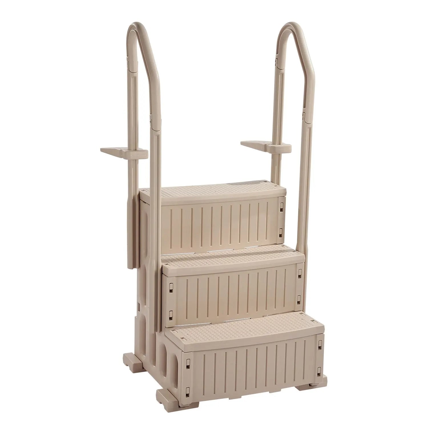 3-Step Taupe Robust Pool Ladder of 2 Handrails for 914.4-1219.2 mm Pools - Image 9