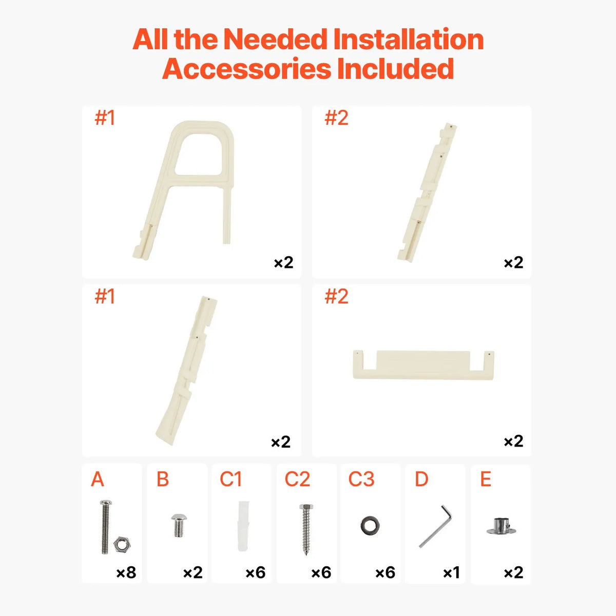5-Step Inclined Robust Pool Ladder of 2 Handrails for 1219.2-1371.6mm Pool - Image 6