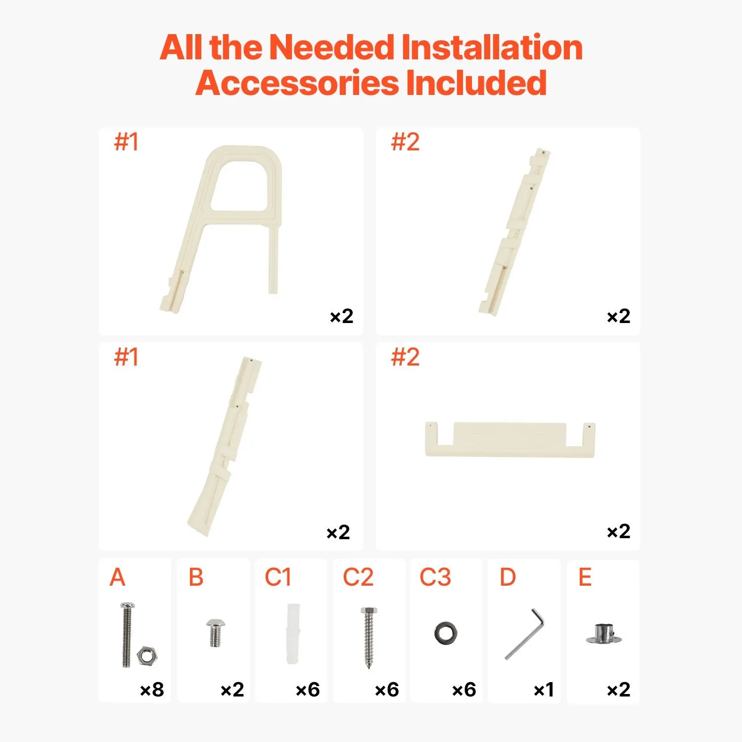 5-Step Inclined Robust Pool Ladder of 2 Handrails for 1219.2-1371.6mm Pool - Image 6