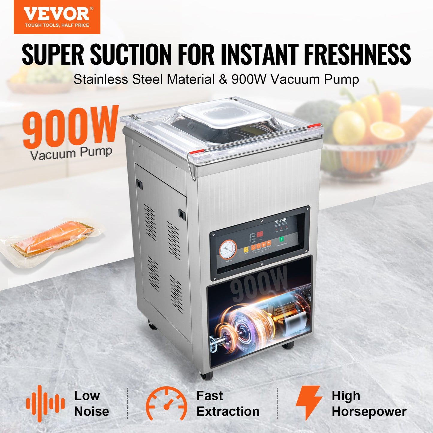 DZ-400/2E Automatic Extra Deep Vacuum Sealer Food Vacuum Sealing Packing Machine 220V - Image 2
