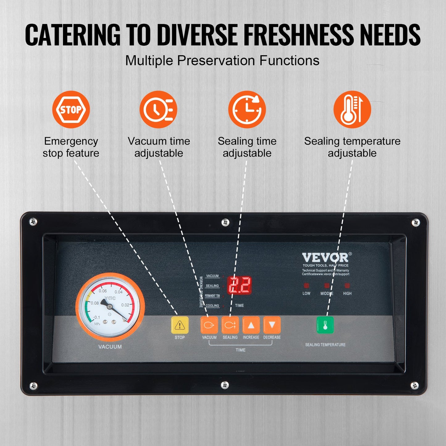 DZ-400/2E Automatic Extra Deep Vacuum Sealer Food Vacuum Sealing Packing Machine 220V - Image 3