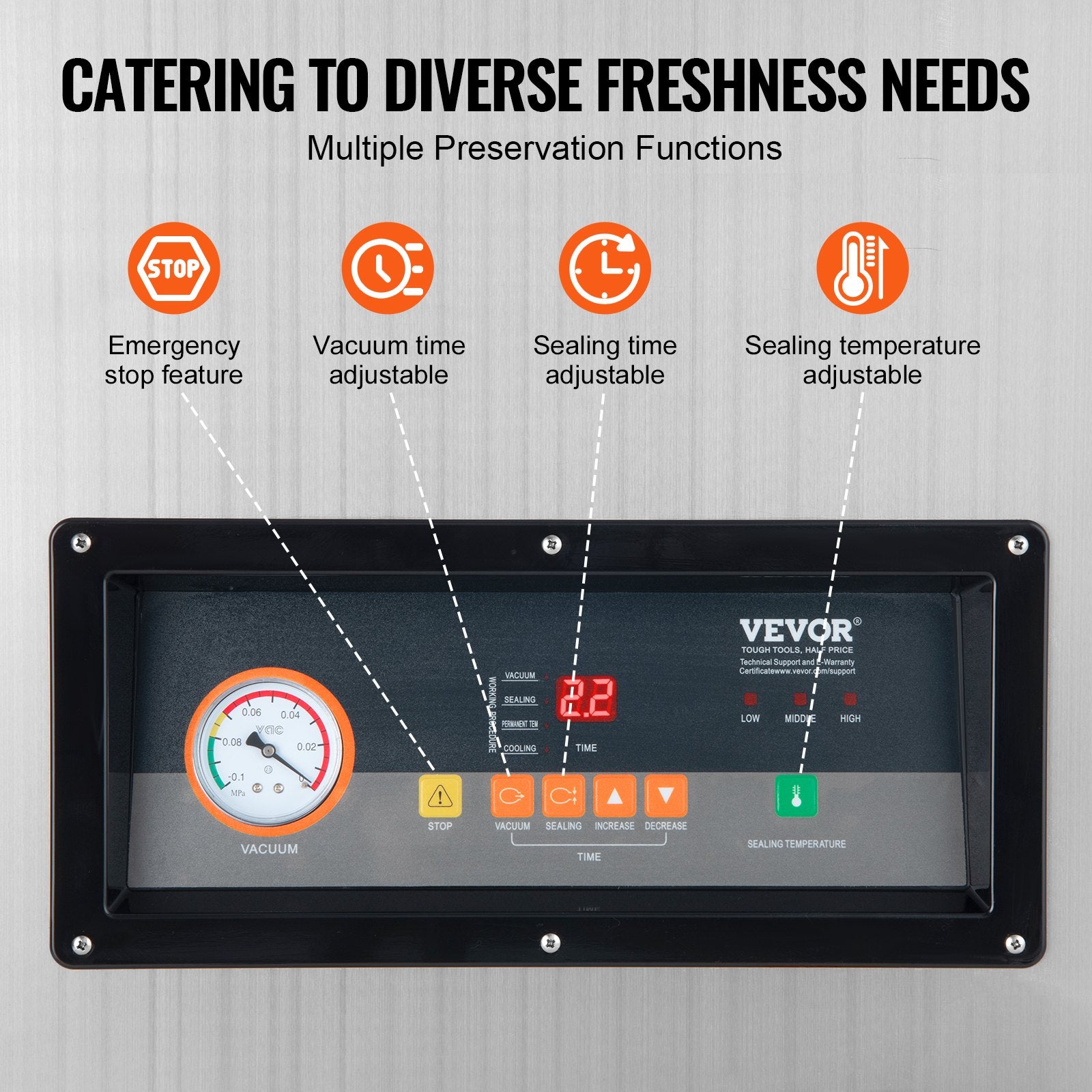 DZ-400/2E Automatic Extra Deep Vacuum Sealer Food Vacuum Sealing Packing Machine 220V - Image 3