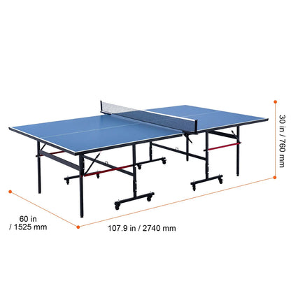 Ping Pong Table Foldable Table Tennis Game Table Indoor with Clamp Net - Image 8