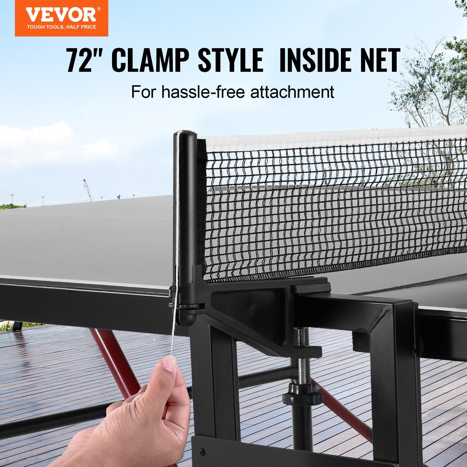 Ping Pong Table Foldable Table Tennis Game Table Indoor Outdoor with Net - Image 2