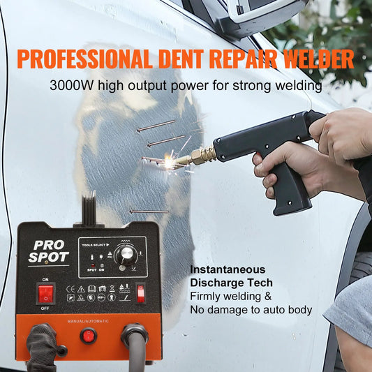 Stud Welder Dent Repair Kit, 3KW Spot Welder Dent Puller with 6 Welding Modes, Auto Body Spot Welding Dent Puller Machine & 16 Types of Welding Accessories for Car, Truck, Motorcycle Dent Repair - Image 2