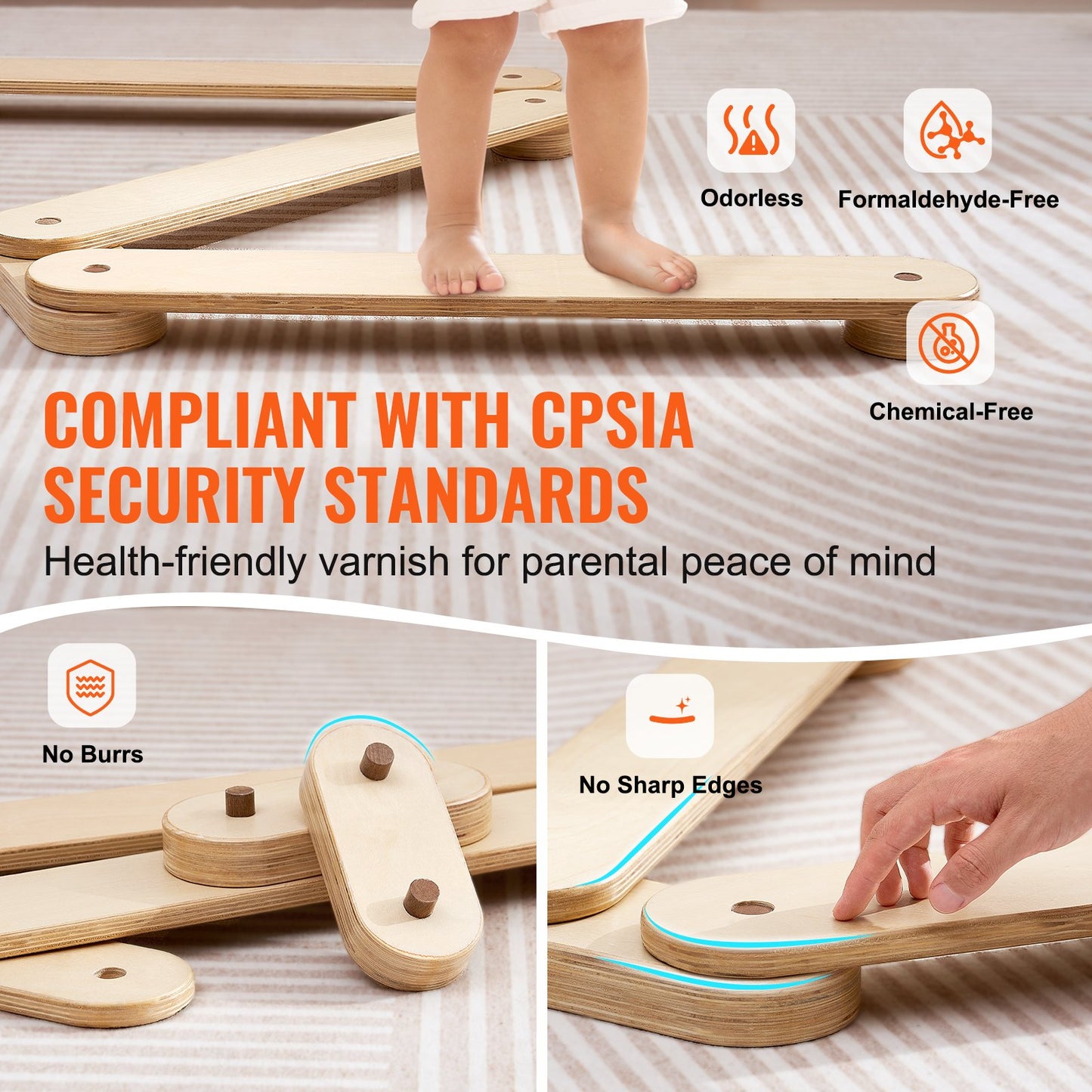 Kids Balance Beam Stepping Stones Gymnastics Children Balance Board 6 PCS - Image 4