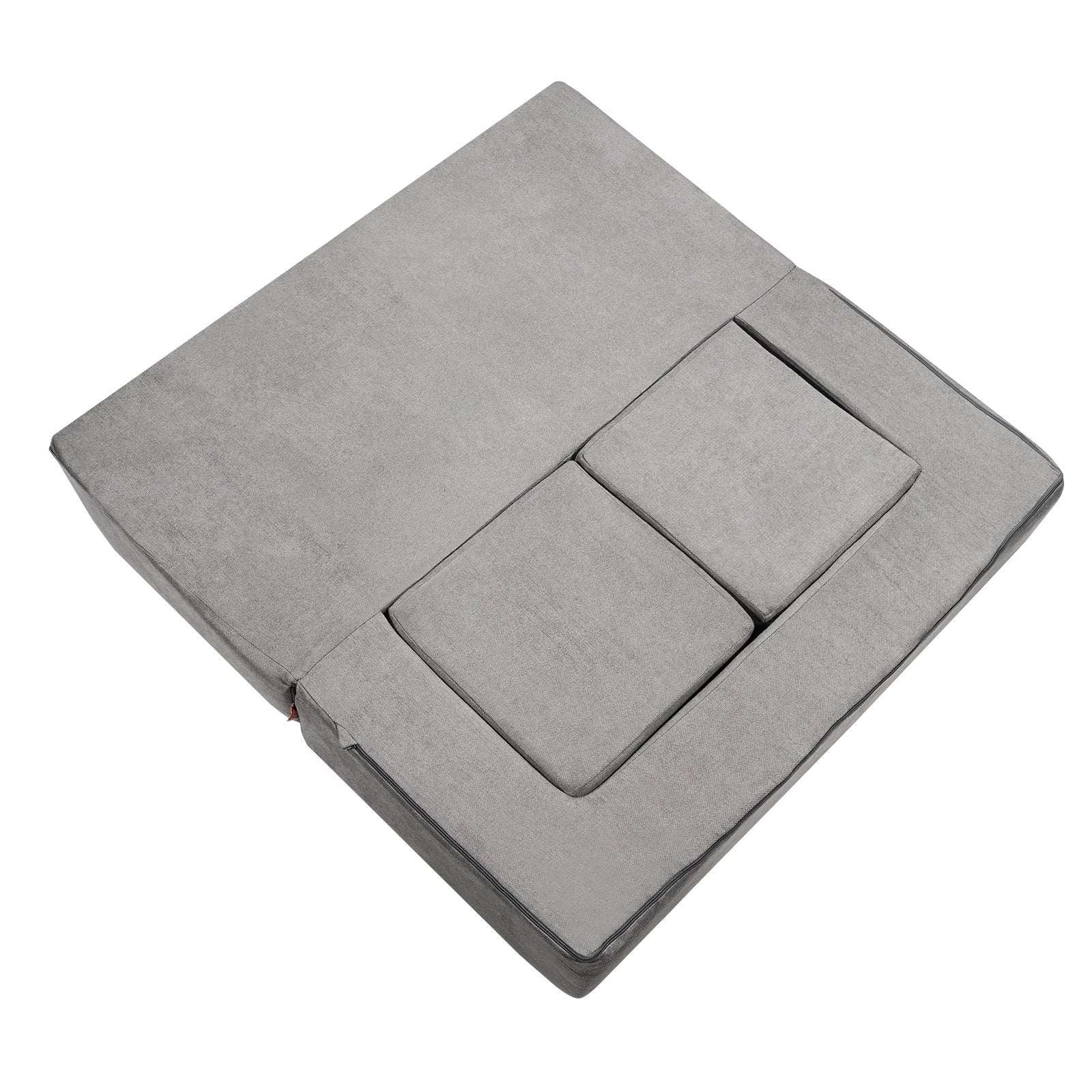 Modular Kids Play Couch 4Pcs DIY Creative Child Sectional Sofa Dark Grey - Image 9