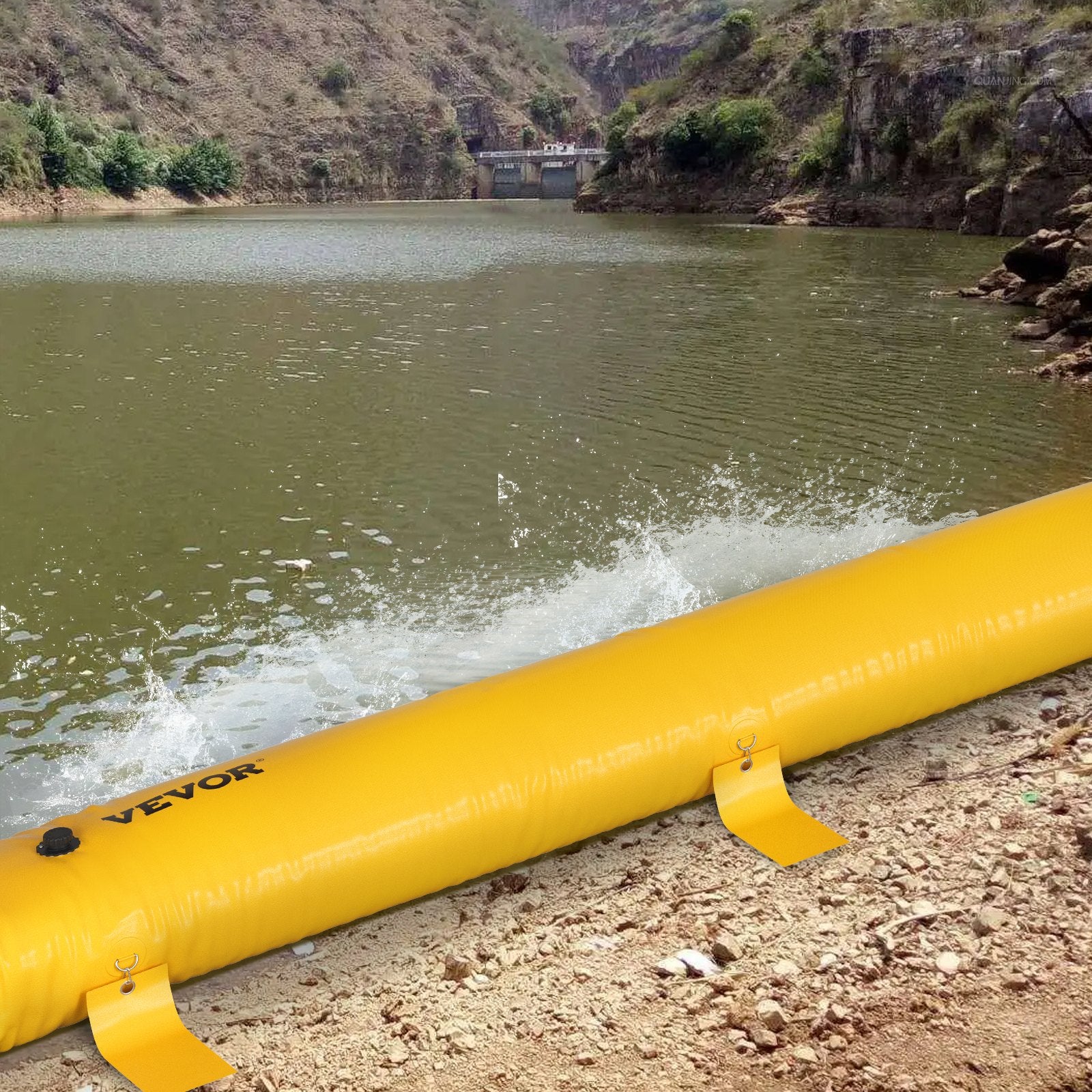 Flood Barrier Hydro Barrier 12' Length x 12" Height for Water Diversion - Image 8